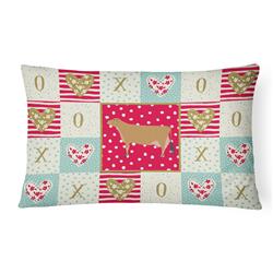 12 x 3 x 16 in. Jersey Cow Love Canvas Fabric Decorative Pillow