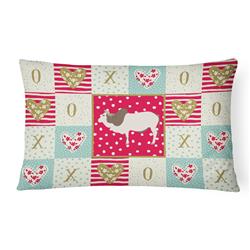 12 x 3 x 16 in. Malvi Cow Love Canvas Fabric Decorative Pillow