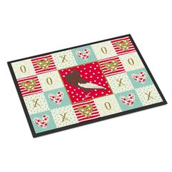 Picture of Carolines Treasures CK5381MAT 18 x 27 in. English Pouter Pigeon Love Indoor or Outdoor Mat