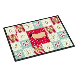 Picture of Carolines Treasures CK5399MAT 18 x 27 in. Suffolk Sheep Love Indoor or Outdoor Mat