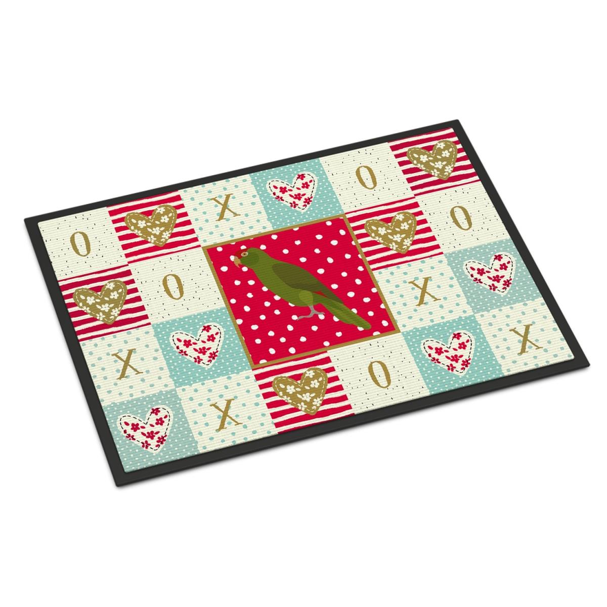 Picture of Carolines Treasures CK5519MAT 18 x 27 in. Amazon Parrot Love Indoor or Outdoor Mat