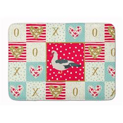 19 x 27 in. Muscovy Duck Love Machine Washable Memory Foam Mat