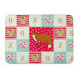 19 x 27 in. Red Fox Love Machine Washable Memory Foam Mat