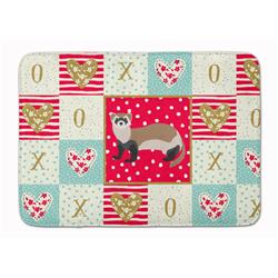 19 x 27 in. Ferret Love Machine Washable Memory Foam Mat