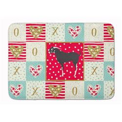 19 x 27 in. Black Bengal Goat Love Machine Washable Memory Foam Mat