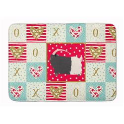 19 x 27 in. Welsh Black-Necked Goat Love Machine Washable Memory Foam Mat