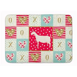 19 x 27 in. Saanen Goat Love Machine Washable Memory Foam Mat