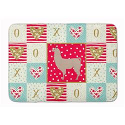 19 x 27 in. Llama Love Machine Washable Memory Foam Mat