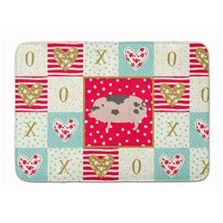 19 x 27 in. Gloucester Old Spot Pig Love Machine Washable Memory Foam Mat