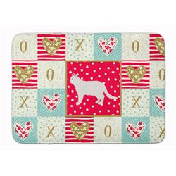 19 x 27 in. Poodle Cat No.2 Cat Love Machine Washable Memory Foam Mat