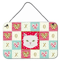 CK5085DS812 8 x 12 in. Asian Semi Longhaired Cat Love Wall or Door Hanging Prints