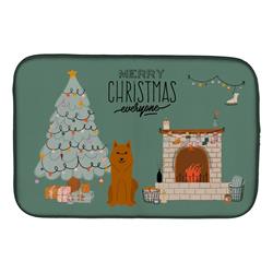 14 x 21 in. Karelian Bear Dog Christmas Everyone Dish Drying Mat