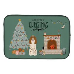 14 x 21 in. Russian Spaniel Christmas Everyone Dish Drying Mat