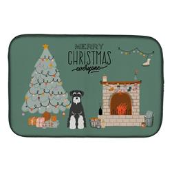 14 x 21 in. Salt & Pepper Standard Schnauzer Christmas Everyone Dish Drying Mat