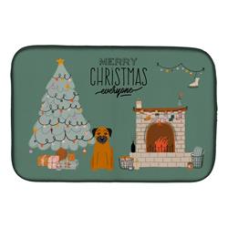 14 x 21 in. Border Terrier Christmas Everyone Dish Drying Mat