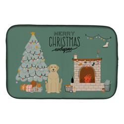 14 x 21 in. Yellow Labrador Christmas Everyone Dish Drying Mat