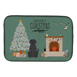 14 x 21 in. Black Labrador Christmas Everyone Dish Drying Mat