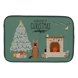 14 x 21 in. German Shepherd Christmas Everyone Dish Drying Mat