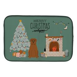 14 x 21 in. Dogue De Bourdeaux Christmas Everyone Dish Drying Mat