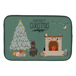 14 x 21 in. Beauce Shepherd Dog Christmas Everyone Dish Drying Mat