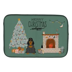 Picture of Carolines Treasures CK7656DDM 14 x 21 in. Black Tan Cocker Spaniel Christmas Everyone Dish Drying Mat