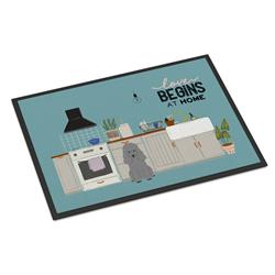 24 x 36 in. Silver Poodle Kitchen Scene Indoor or Outdoor Mat