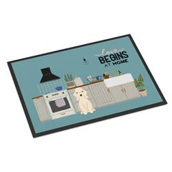 24 x 36 in. Sandy Bedlington Terrier Kitchen Scene Indoor or Outdoor Mat