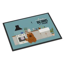 24 x 36 in. Red Chow Chow Kitchen Scene Indoor or Outdoor Mat