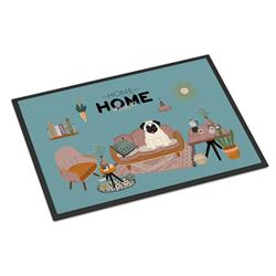 CK7849JMAT 24 x 36 in. Cream Pug Sweet Home Indoor or Outdoor Mat