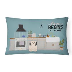 12 x 3 x 16 in. Lowchen Kitchen Scene Canvas Fabric Decorative Pillow