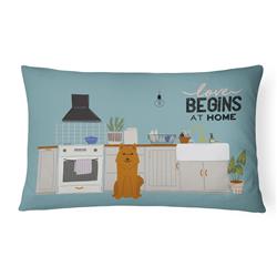 12 x 3 x 16 in. Karelian Bear Dog Kitchen Scene Canvas Fabric Decorative Pillow