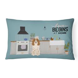 12 x 3 x 16 in. Russian Spaniel Kitchen Scene Canvas Fabric Decorative Pillow