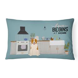 12 x 3 x 16 in. Central Asian Shepherd Dog Kitchen Scene Canvas Fabric Decorative Pillow