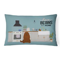 12 x 3 x 16 in. Caucasian Shepherd Dog Kitchen Scene Canvas Fabric Decorative Pillow