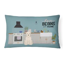 12 x 3 x 16 in. Soft Coated Wheaten Terrier Kitchen Scene Canvas Fabric Decorative Pillow