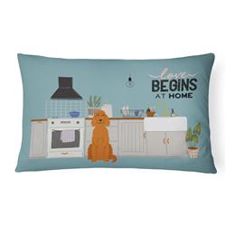 12 x 3 x 16 in. Irish Setter Kitchen Scene Canvas Fabric Decorative Pillow