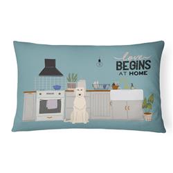 12 x 3 x 16 in. Irish Wolfhound Kitchen Scene Canvas Fabric Decorative Pillow