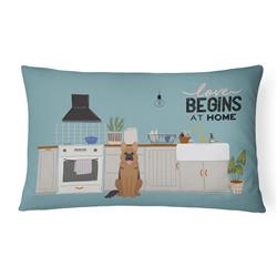12 x 3 x 16 in. German Shepherd Kitchen Scene Canvas Fabric Decorative Pillow