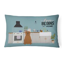 12 x 3 x 16 in. Dogue De Bourdeaux Kitchen Scene Canvas Fabric Decorative Pillow