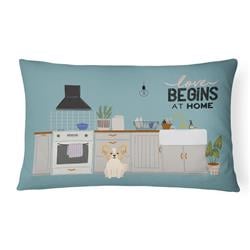 12 x 3 x 16 in. Sable White Papillon Kitchen Scene Canvas Fabric Decorative Pillow