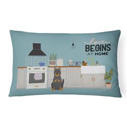 12 x 3 x 16 in. Beauce Shepherd Dog Kitchen Scene Canvas Fabric Decorative Pillow