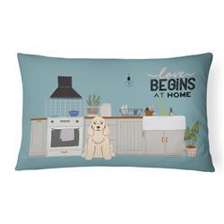 12 x 3 x 16 in. Buff Cocker Spaniel Kitchen Scene Canvas Fabric Decorative Pillow