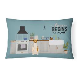 12 x 3 x 16 in. Whippet Kitchen Scene Canvas Fabric Decorative Pillow