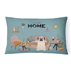 CK7862PW1216 12 x 3 x 16 in. White Mastiff Sweet Home Canvas Fabric Decorative Pillow