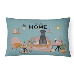 CK7877PW1216 12 x 3 x 16 in. Black Standard Schnauzer Sweet Home Canvas Fabric Decorative Pillow