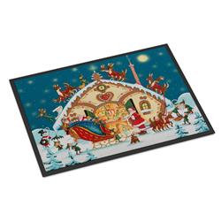 PJH3004JMAT 24 x 36 in. Santa Claus Loading the Sleigh Indoor or Outdoor Mat