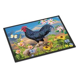 24 x 36 in. Black Rooster Indoor or Outdoor Mat