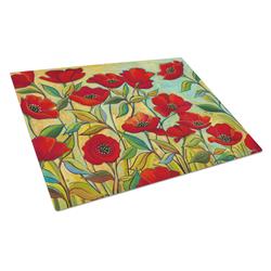 PPD3020LCB Poppy Garden Flowers Glass Cutting Board - Large