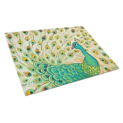 Pretty Pretty Peacock Glass Cutting Board - Large