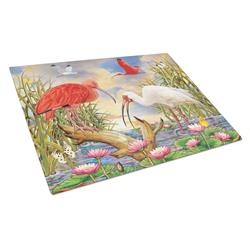 Scarlet & White Ibis Glass Cutting Board - Large -  CoolCookware, CO2905906